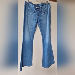 Y2K True Religion Womens Mid Rise Slim Thigh Flare Jeans Size 31x35